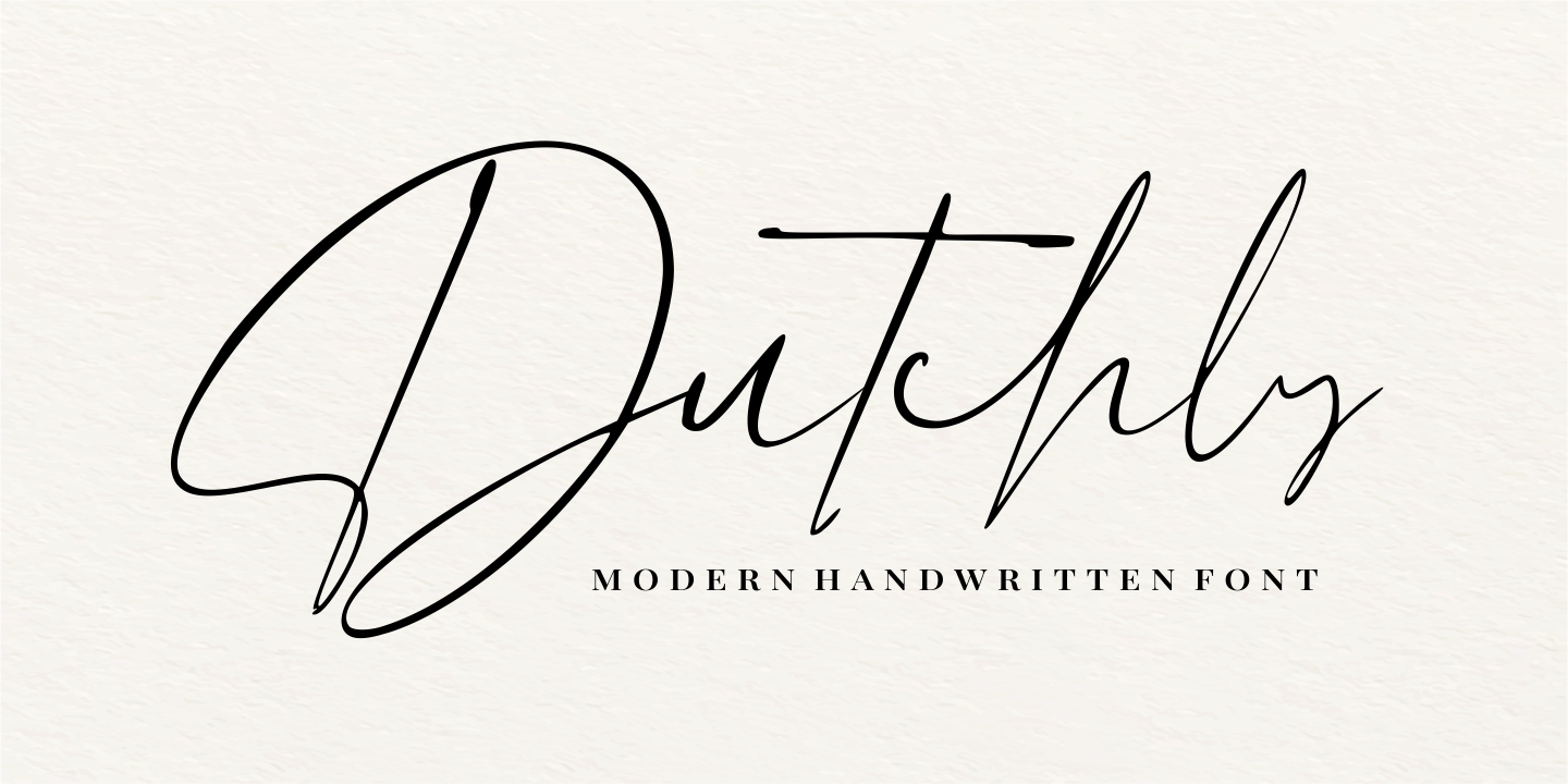 Пример шрифта Dutchly #1